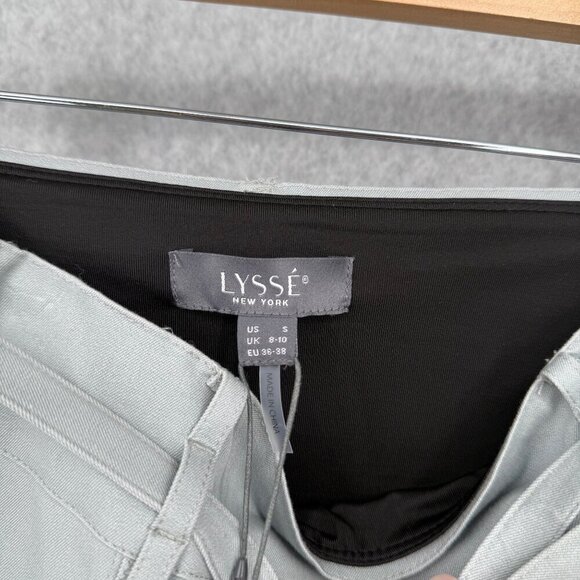 Lysse Womens Wide Leg Crop Pull On Pant Size S Morning Dew Gray Blue Smooth NEW - Picture 9 of 16